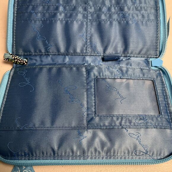 Vera Bradley Bali Blue Zip Around Wallet Organizer Floral 100% Cotton 8" x 5" - Picture 16 of 16